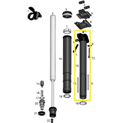 Crankbrothers Highline 1.0 Quill Assembly Schafteinheit, V1 160Mm
