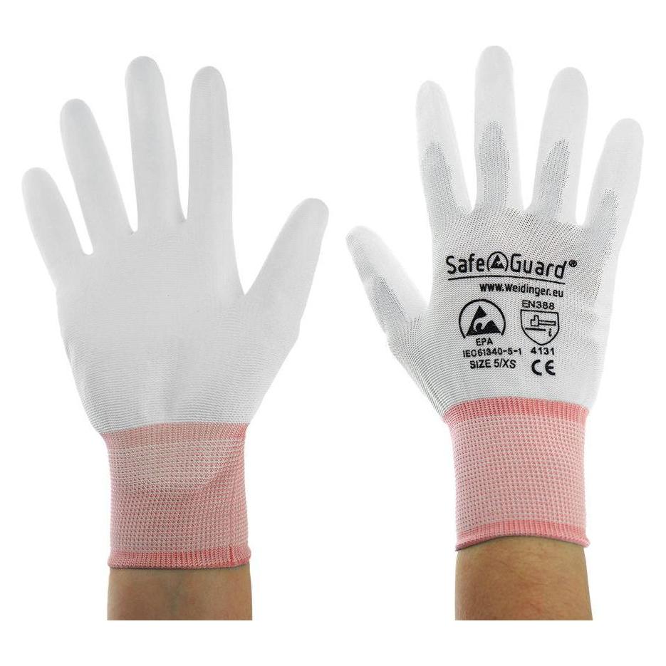 Top Swede ESD-Handschuh, beschichtete Fingerkuppen (weiss) Grösse XS: rosa (XS) (SG-HS-WE-NY-L-SG-WHITE-JNW-202-XS)