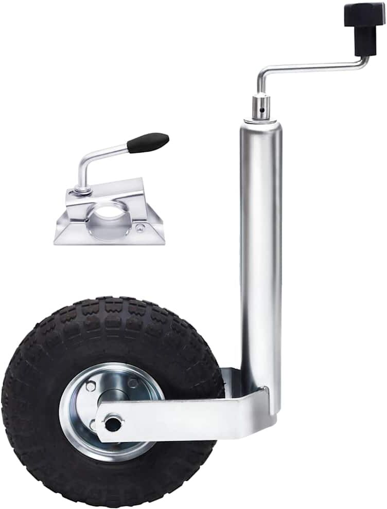 vidaXL Roue de jauge pour remorque avec pince fendue 48 mm