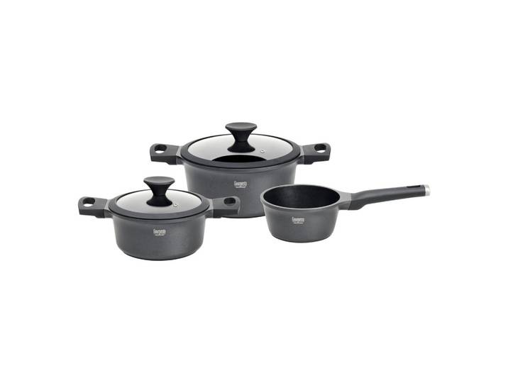 Kochtopfset Black Line Schwarz, 3-teilig