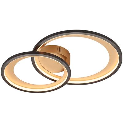 TRIO LEUCHTEN LED Deckenleuchte "Granada", gold (schwarz, goldfarben), 1, H: 9cm, 1 Stk., Leuchten, LED Deckenlampe, LED Deckenleuchte