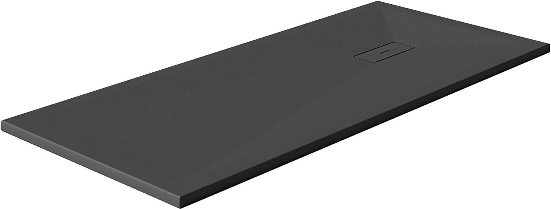 Tecnomat PIATTO DOCCIA SERIE FUSION MARMORESINA COLORE NERO 70X100 cm H 2,5 cm