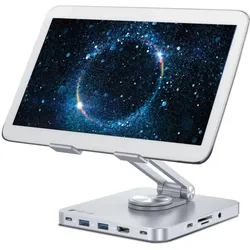 Value EFB Techly Klappbarer Ständer Tablet 8in1, Tablet Halterung, Silber