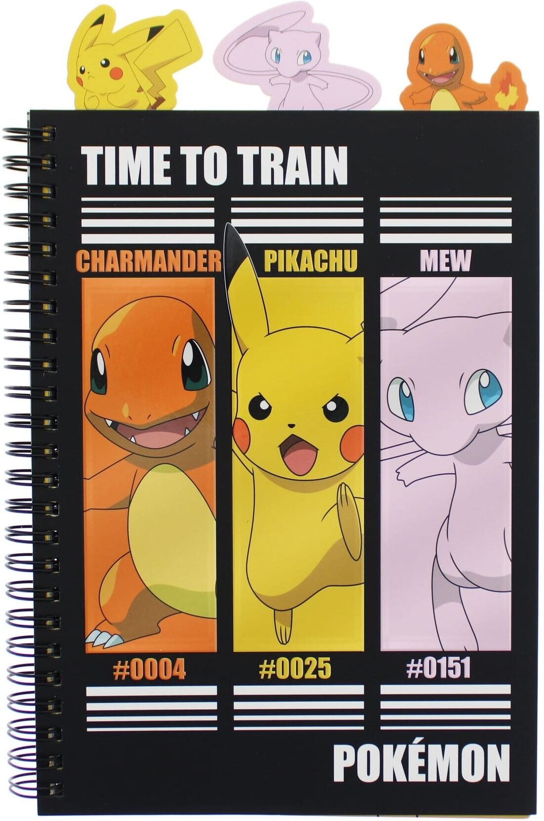 Pokémon Time to Train A5 Project Book by Blueprint, Officially Licensed, 160 Lined Pages, Wiro-Bound Notebook