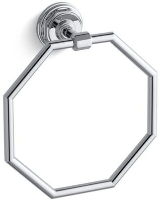 Kohler Classic Elegance and Art Deco Design Towel Ring from Pinstripe Collection