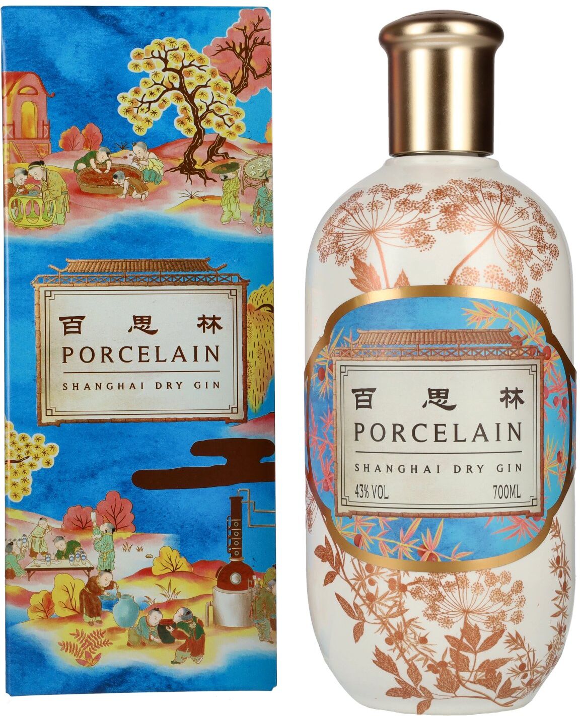 Porcelain Shanghai Dry Gin 43% Vol. 0,7l in Geschenkbox