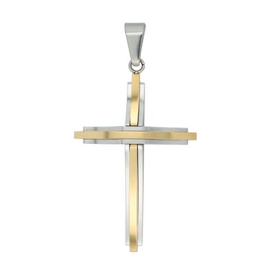 Kettenanhänger ADELIA´S "Anhänger – Kreuz Kreuzanhänger aus Edelstahl", silber, Schmuckanhänger, Herren, Edelstahl, Kettenanhänger, Ein kleines Geschenk mit großer Wirkung