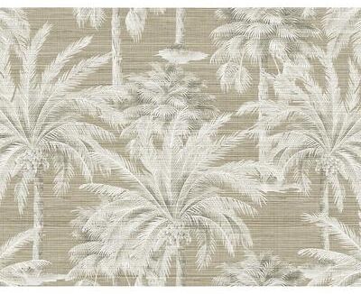 Kenneth James Dream Of Palm Trees Brown Texture Wallpaper - 27in x 324in x 0.025in