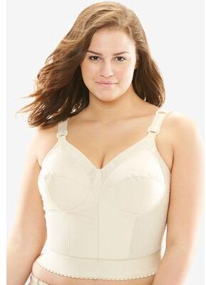 Plus Size Women's Exquisite Form® Fully® Longline Wireless Bra 5107532 by Exquisite Form in Beige (Size 46 D)
