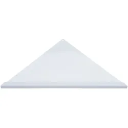 Eck-Duschablage (gleichschenklig) 310 x 220 x 220 mm, Farbe: weiß, Vorderkante: Quadratprofil