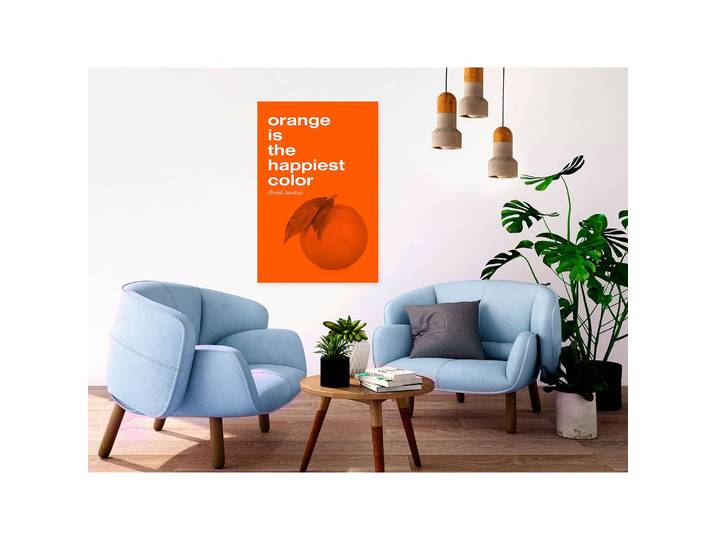 Tableau déco The Happiest Colour Lin Orange 40 x 60cm