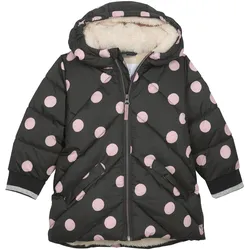 KILLTEC Parka mit Kapuze und Plüschfutter Punkte, grau | mehrfarbig, 98