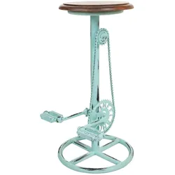 HOCKER aus Metall und Holz, 40x73cm