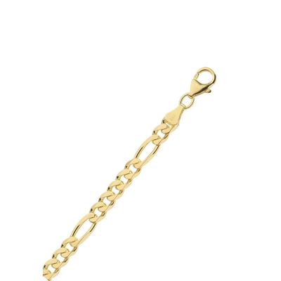 Armband ADELIA´S "19 cm Figaro Armband Si/Gopl.", gold, Armbänder, Damen, 19cm, Silber 925 (Sterlingsilber), Armband, kette