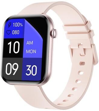 Everyday Crate QS09 AMOLED Smart Watch 1.85 Inch Fitness Smartwatch With Health Monitoring And Sports Modes pink