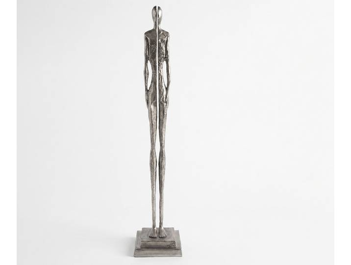 Figurine Divora l29 x P29 x H157 cm Aluminium Platin Faite main