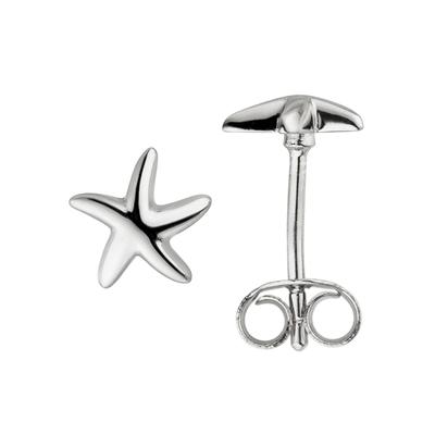 Paar Ohrstecker JOBO "Seestern", silber (silber 925), Ohrringe, Damen, Silber 925 (Sterlingsilber), 925 Silber