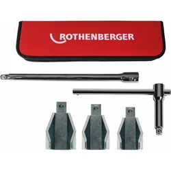ROTHENBERGER Standhahnmuttern-set, SW27-36, Griffstück Antriebsteil + Verlängerung Antriebsteil - 100109