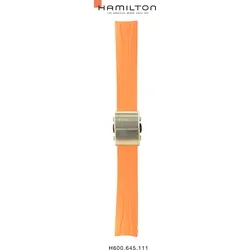 Hamilton - Khaki Aviation Band-set Kautschuk-orange-20/18 H691.645.111 - orange