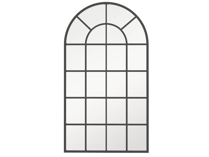 Miroir mural décoratif Homcom 65x110 cm, miroir de fenêtre en métal pour salon, chambre, entrée, style moderne, noir
