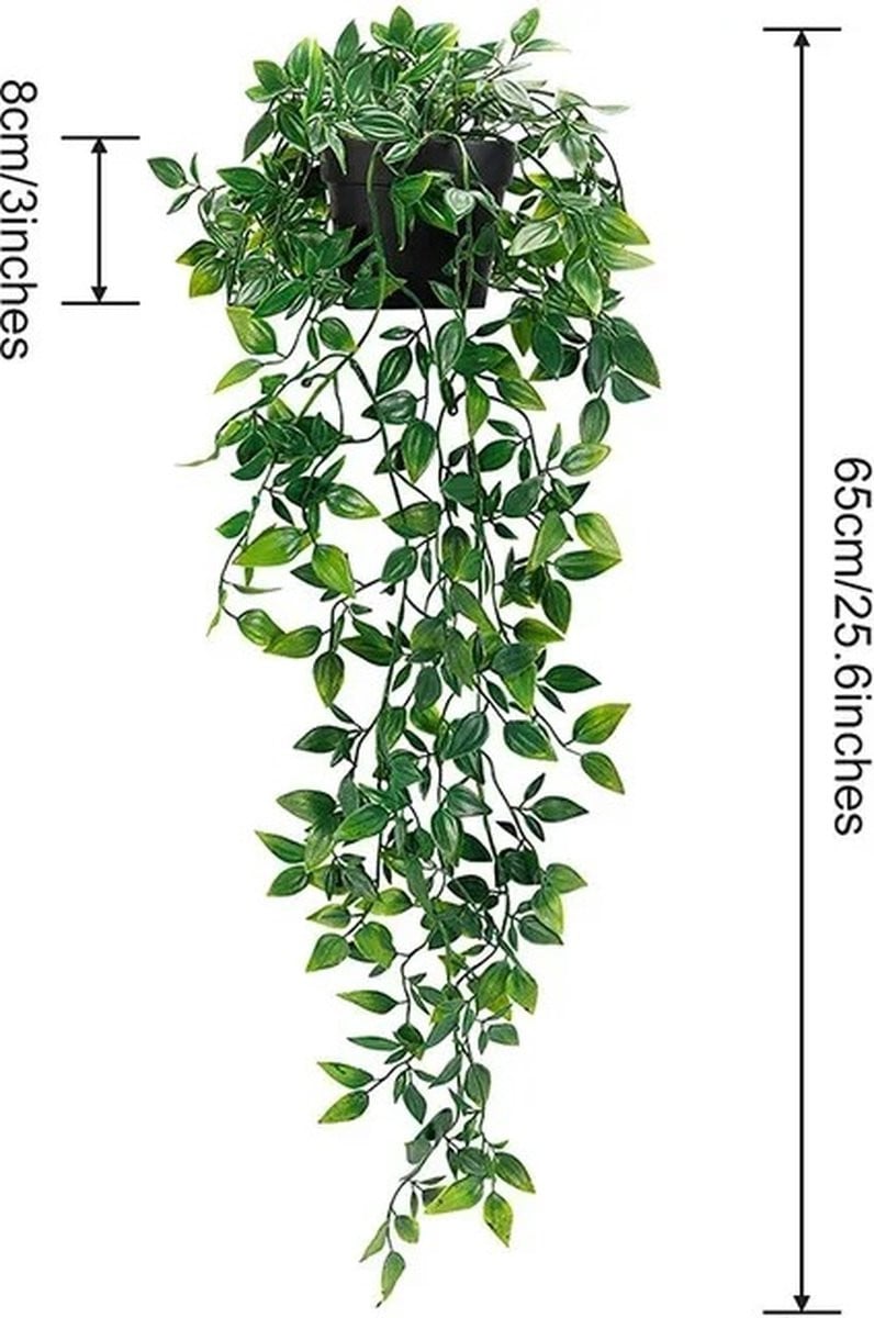 WiseGoods Premium Datura Kunstplant Hanger - Groen - 65 cm