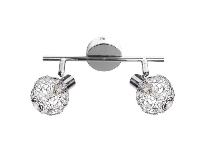 Strahler Collar, Chromfarben, Transparent, Metall, Glas, 8.5x17x27 cm, RoHS, Europäischer Sicherheitsstandard, einfach zu transportieren, Lampen & Leuchten, Innenbeleuchtung, Spots & Strahler, Deckenspots