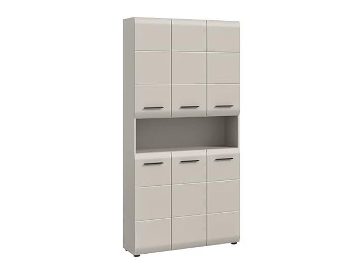xonox.home – Badschrank hoch Ice 90x185x30 cm in Kaschmir Melamin und Kaschmir matt – Breiter Schrank für umfassende Organisation – Hochwertiges Design, stabil & perfekt für die ganze Familie