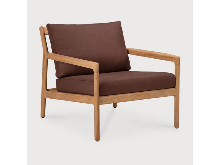 Ethnicraft Jack Outdoor-Loungesessel Teak mit Stoffkissen