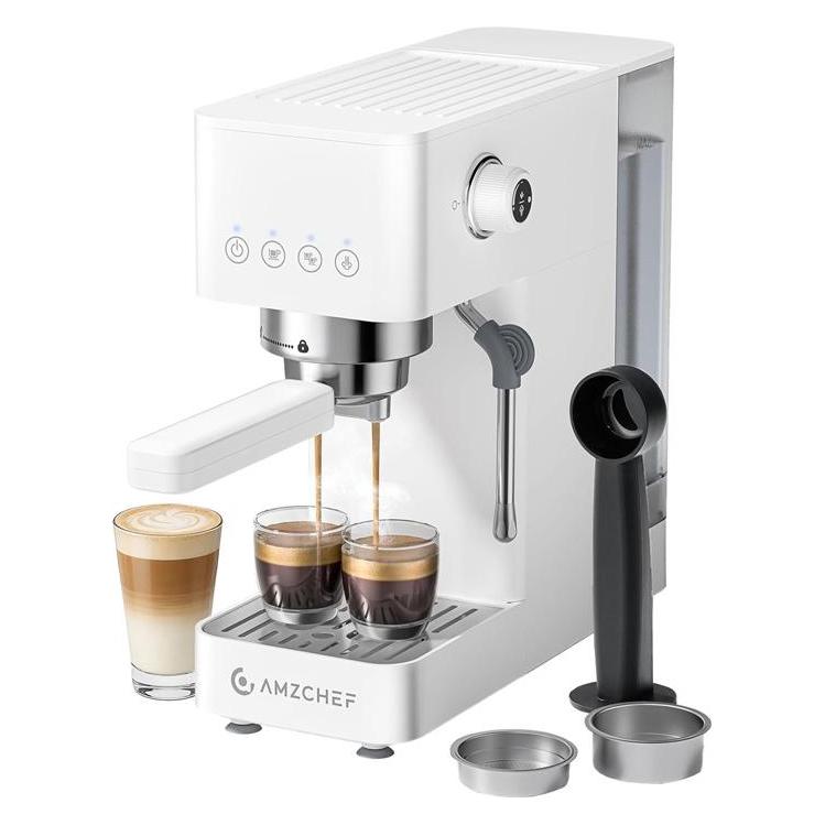 Amzchef CE-EM3131-WT Kolben-Kaffeemaschine (weiss) (CE-EM3131-WT)
