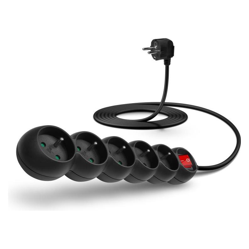 Connect IT 5 PowerRex (5x, CEE 7/4, 5 m) (CES-1005-BK)