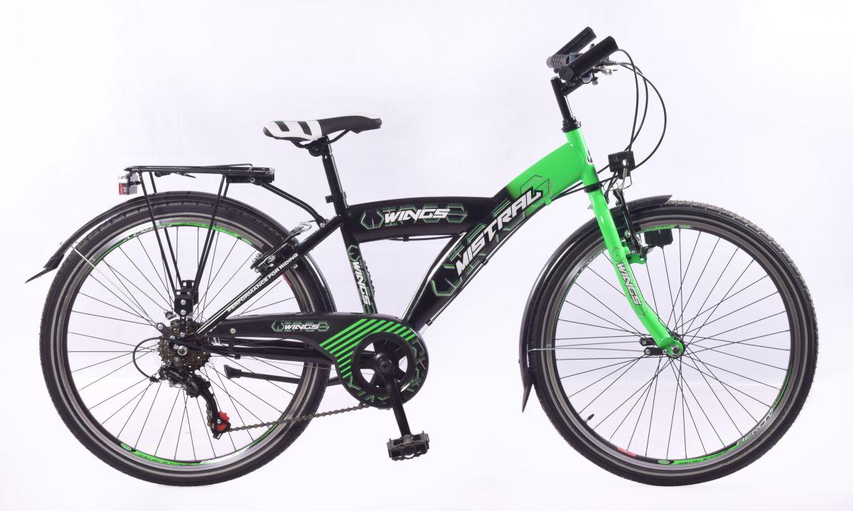 26 Zoll Kinder Jungen City Fahrrad Rad Bike Cityrad MISTRAL GRÜN