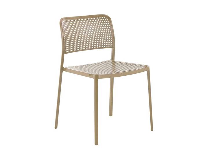 KARTELL set de 2 chaises AUDREY (Beige - aluminium / polypropylène)