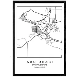 POSTER Alice Springs Stadtkarte – Nordisch A4 Rahmenlos