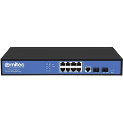 Ernitec Managed Layer 2+ Switch, 8 x (8 Ports), Netzwerk Switch, Schwarz