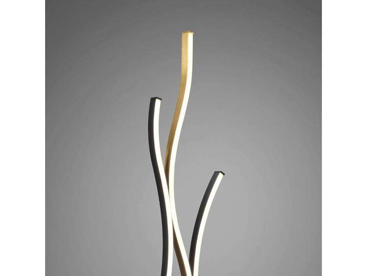 Trio Lighting LED Stehlampe Blaze, dimmbar, messing / gold, für Wohn- / Esszimmer, Metall, Modern, LED Stehlampe