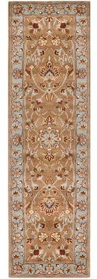 SAFAVIEH Handmade Heritage Traditional Brown/ Blue Wool Rug