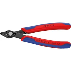 KNIPEX Präzisionszange Electronic Super Knips 125mm Mehrkomponenten-Hülle brüniert 78 81 125