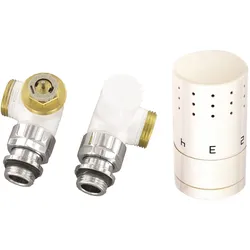 XIMAX Thermostatset Typ SX Winkeleck - Weiß - Winkeleck Links - 16 mm Kunststoffrohr