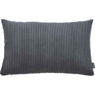 Dekokissen DONE. "Zoom", grau (anthrazit), B:40cm L:60cm, Obermaterial: 92% Polyester, 8% Nylon, Dekokissen_Sitzkissen_Kissenhüllen, Kissenhülle aus modernem Cordstoff