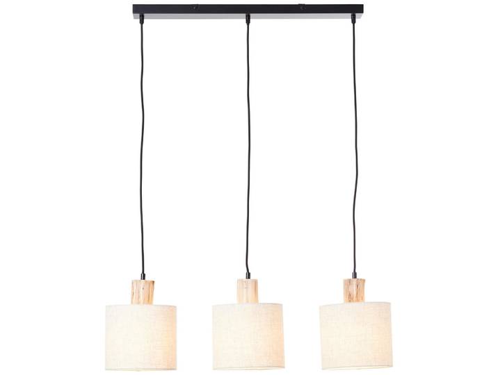Brilliant Pendelleuchte Pia, Naturfarben, Schwarz, Holz, Metall, 20x130x80 cm, beliebig kürzbar, Lampen & Leuchten, Innenbeleuchtung, Hängeleuchten, Pendelleuchten