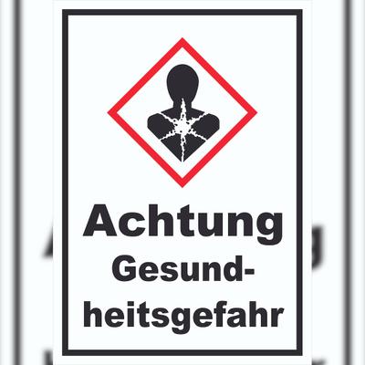 HB-Druck Schild Gesundheitsgefahr Sensibilisierung der Atemwege hochkant A3 (297x420mm)