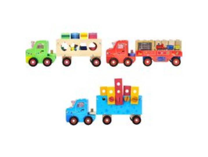 Camion en bois avec remorque