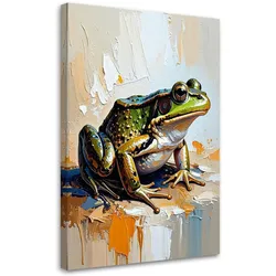 LEINWANDBILD Grüner Frosch 40x60cm