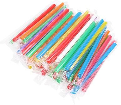 The Handy Homestead Extra Wide Jumbo Smoothie & Bubble Tea Disposable Straws colorful