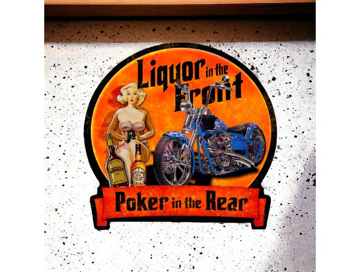 Plaque publicitaire Poker in the Rear