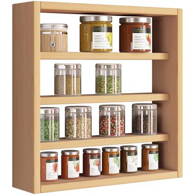 Hängeschrank VCM "Holz Wandregal Gewürzregal Regal Küche Esaldi S", braun (buche), B:40cm T:10cm, Obermaterial: 100% Holz Wood., Schränke, Hängeschrank