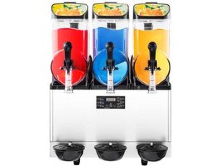Machine à Granité-Duoku-avec 3 Réservoirs de 15 L-Appareil en Acier Inoxydable pour Boissons Glacées-Idéal pour Granitas