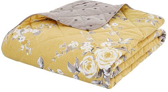 Catherine Lansfield Canterbury Bedspread Ochre