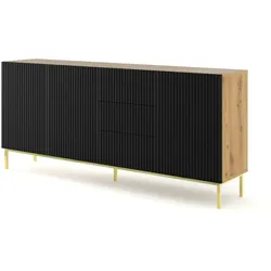 Sideboard   ¦ schwarz ¦ Maße (cm): B: 200 H: 89