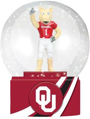 Evergreen University of Oklahoma 5 in. Glass Tabletop Snow Globe